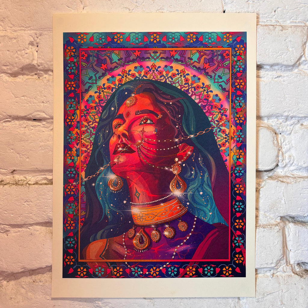 Patterned and Bejewelled A3 Print