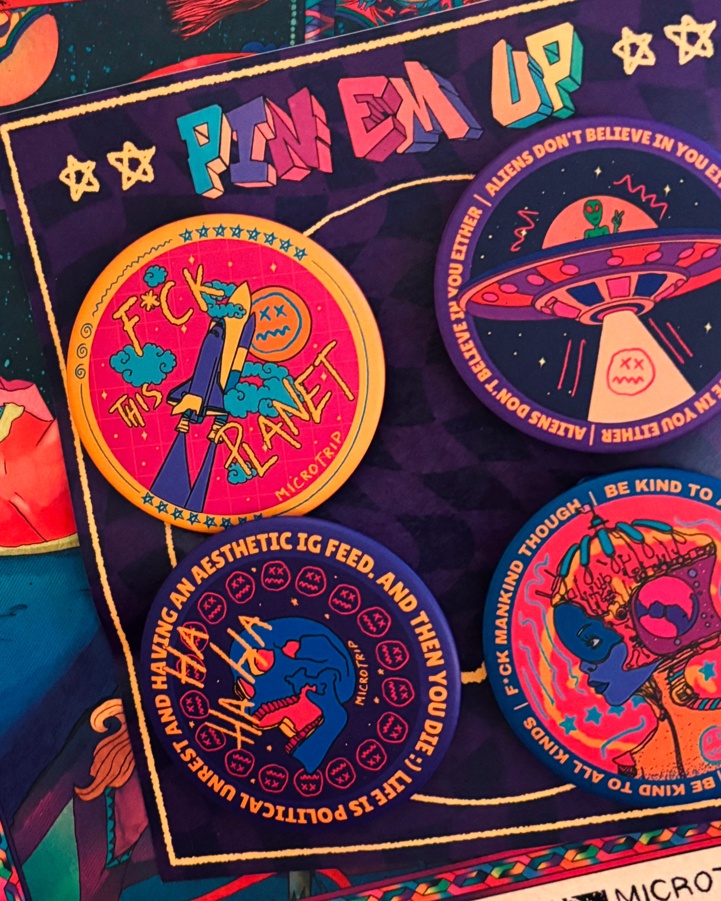 Macro (trip) Mystery Sticker and Badge Bundle