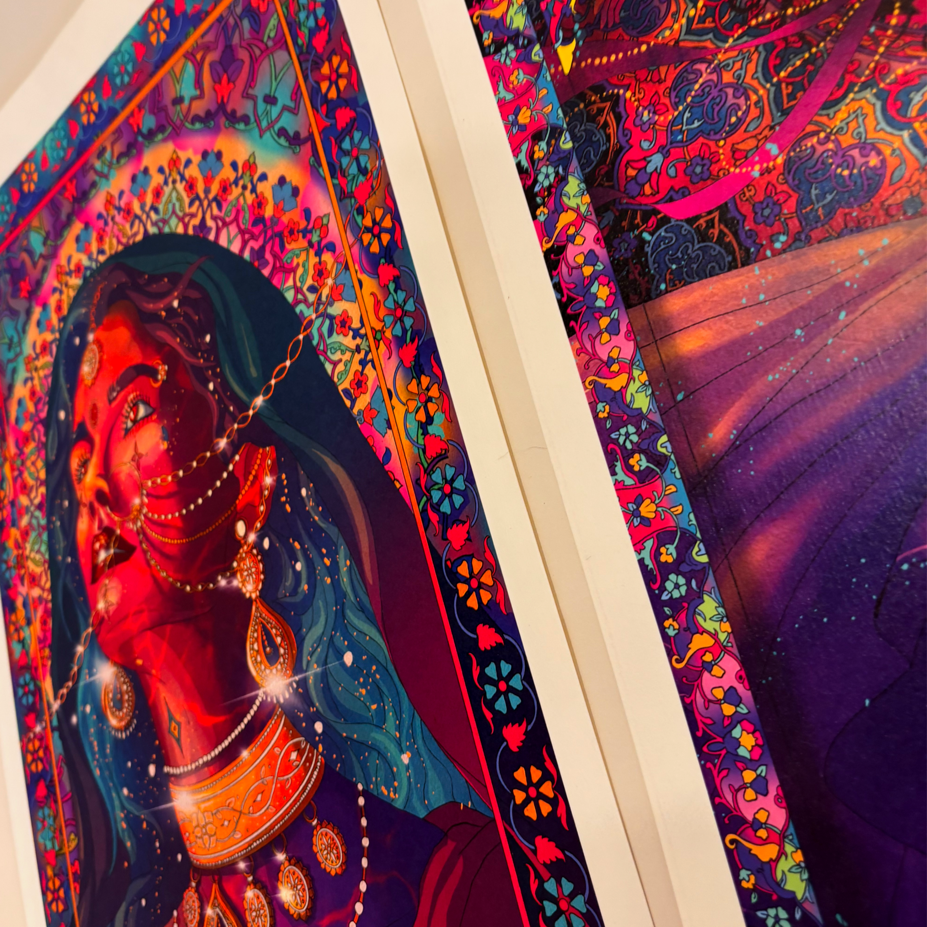 Patterned and Bejewelled A3 Print