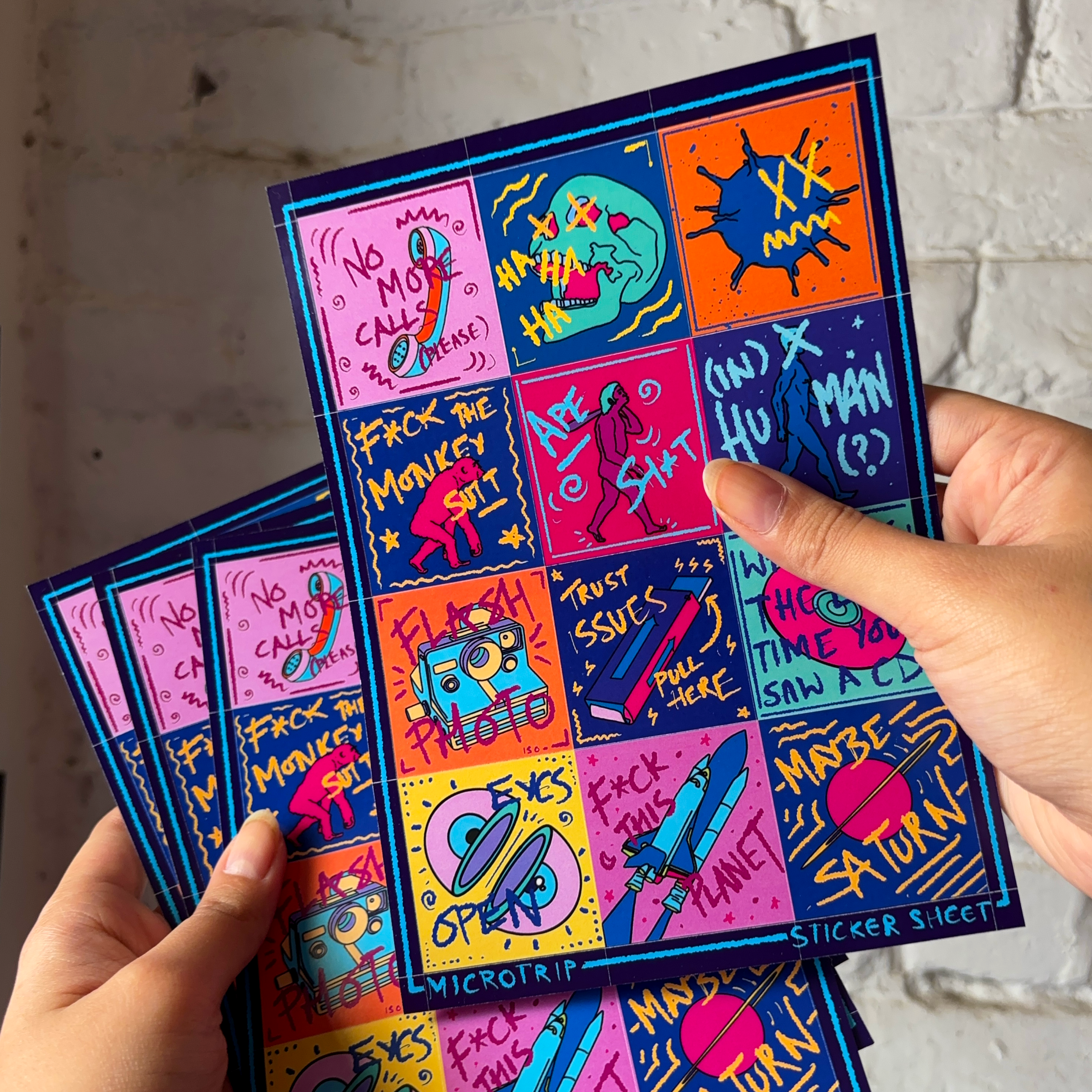 The complete Sticker pack (5 sheets)